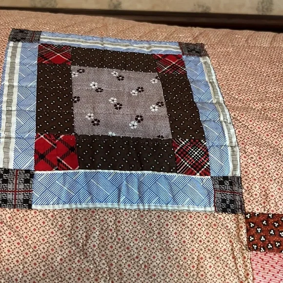Vintage circa 1890’s signed Quilt “Nine Patch Variation” - Picture 4 of 16